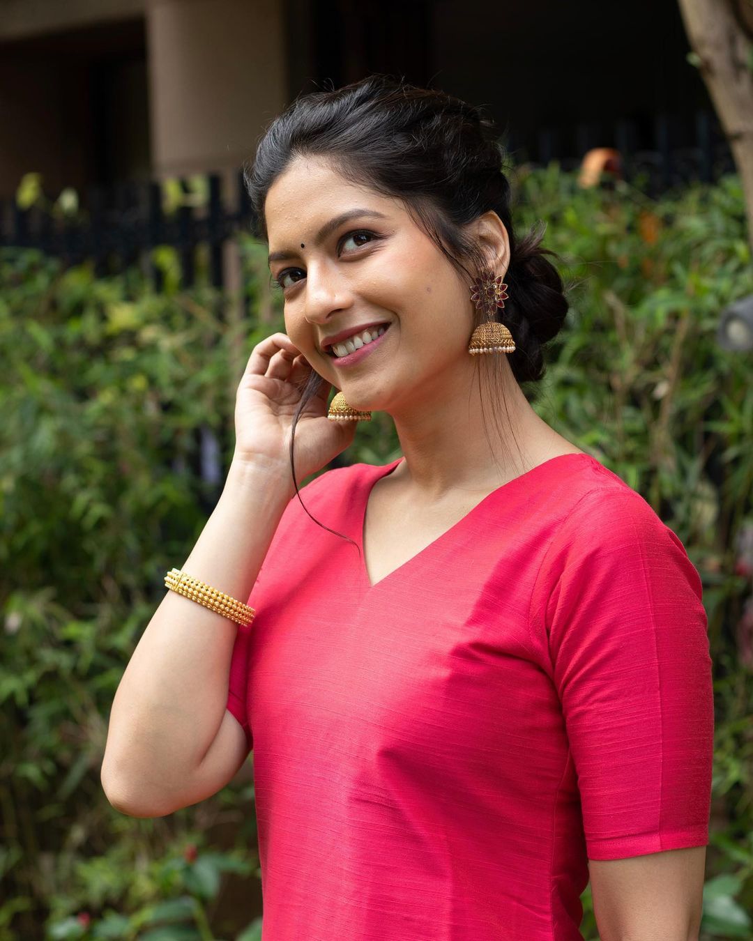 Sharvari Kulkarni Borkar Red Dress