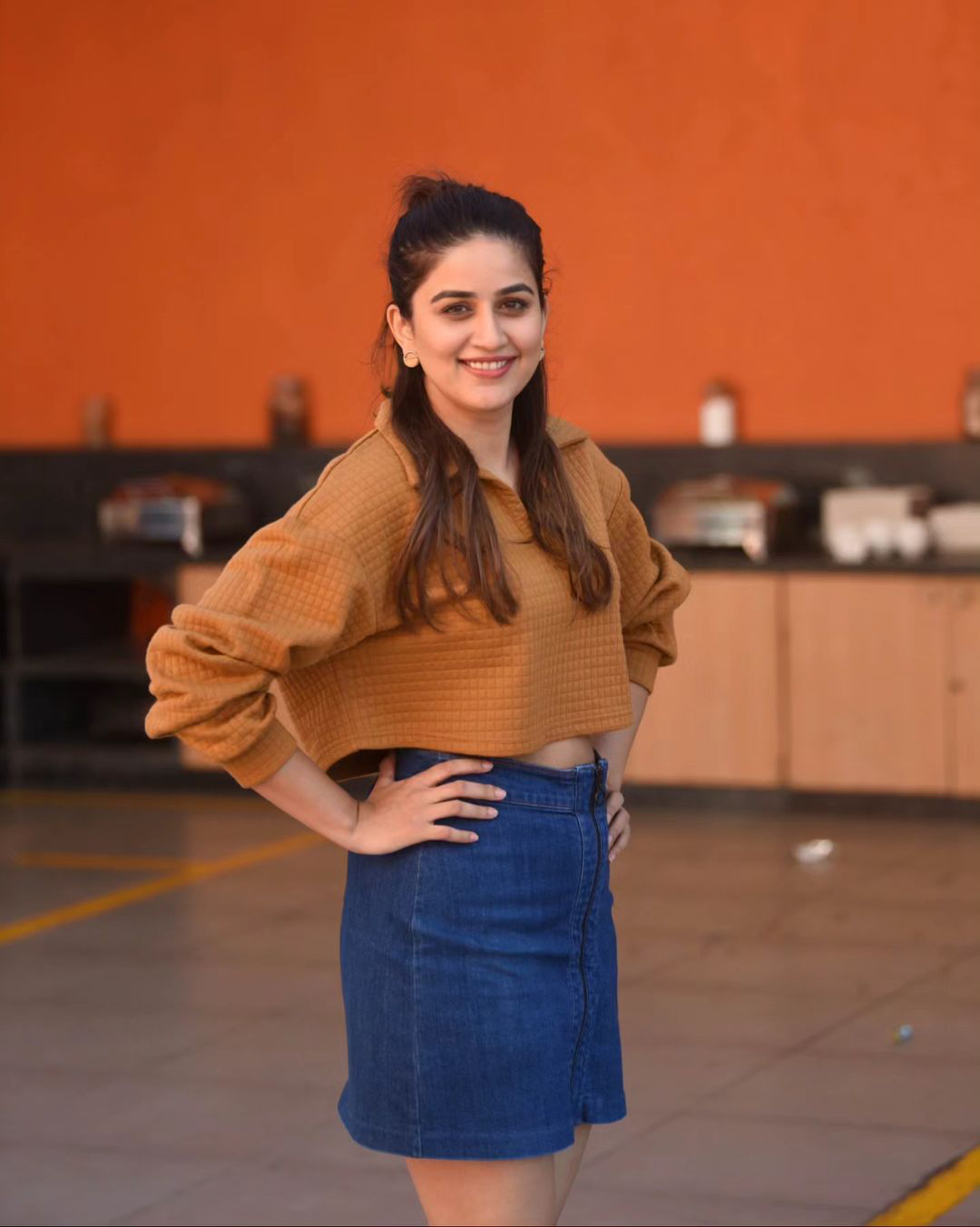 Vaidehi Parashurami Denim Skirt Look