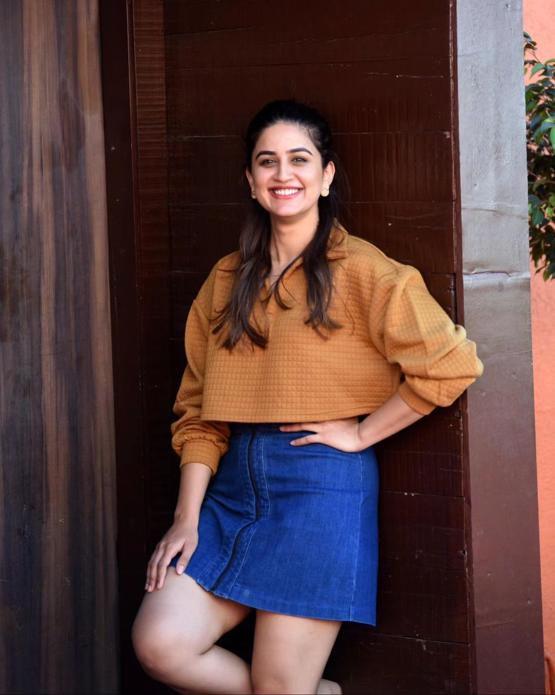 Vaidehi Parashurami Denim Skirt Look