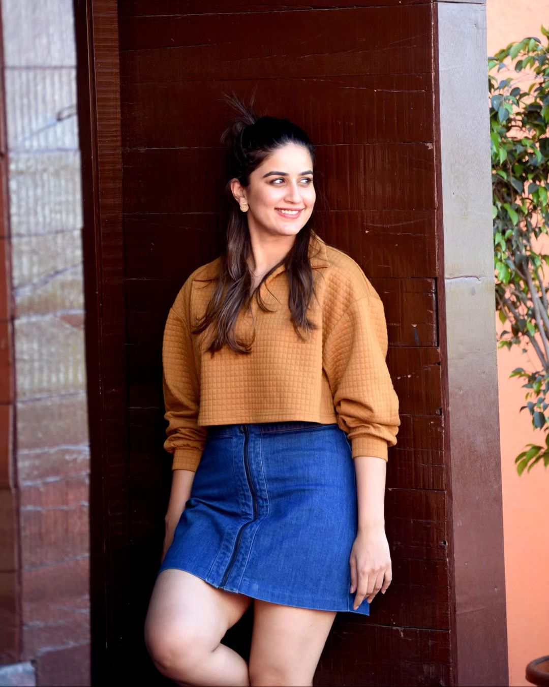 Vaidehi Parashurami Denim Skirt Look