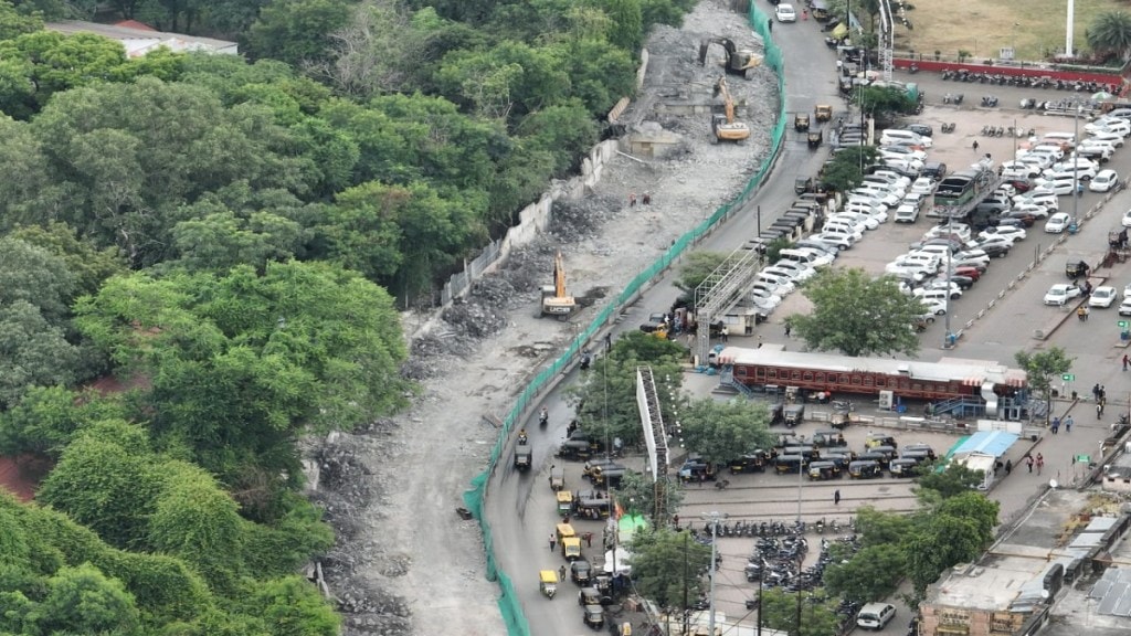 debris demolition flyover Nagpur