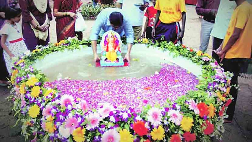 nmmc construct artificial ponds ganesha immersion