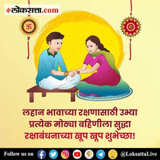 Raksha Bandhan 2023 Marathi wishes for Brother and Sister WhatsApp Status Instagram HD Images Funny GIFs Happy Siblings