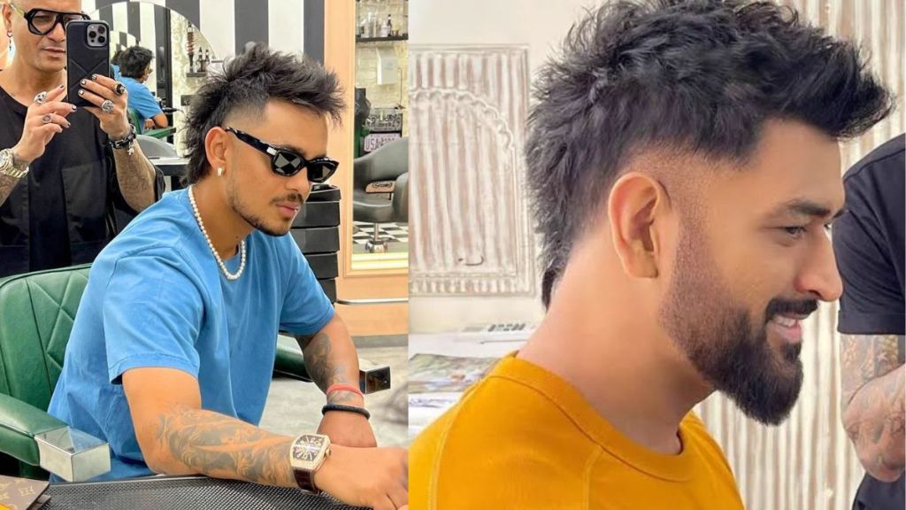 ishaan kishan new hair style looks like ms dhoni