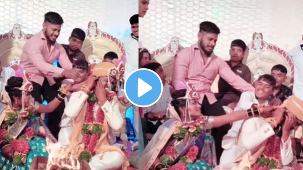 hindu marriage rituals brother in law hold ear of groom shouting bride helped video goes viral