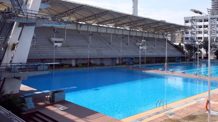 wimming pool at Shahjiraje Bhosle Sports Complex in Andheri