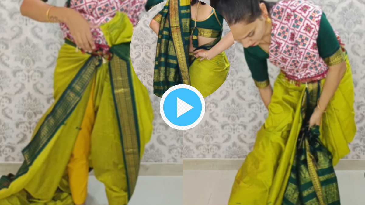 Madhavi Nemkar's beautiful green Paithani saree photoshoot | Times of India