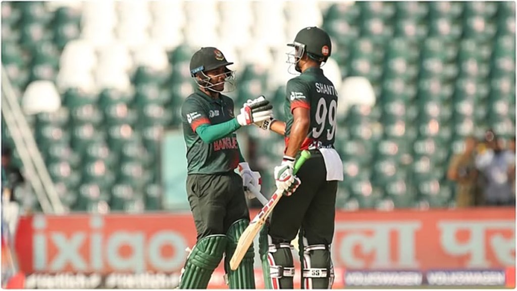 Mehdi Hasan-Najmul Shanto's storming centuries Bangladesh's mountain challenge of 335 runs against Afghanistan