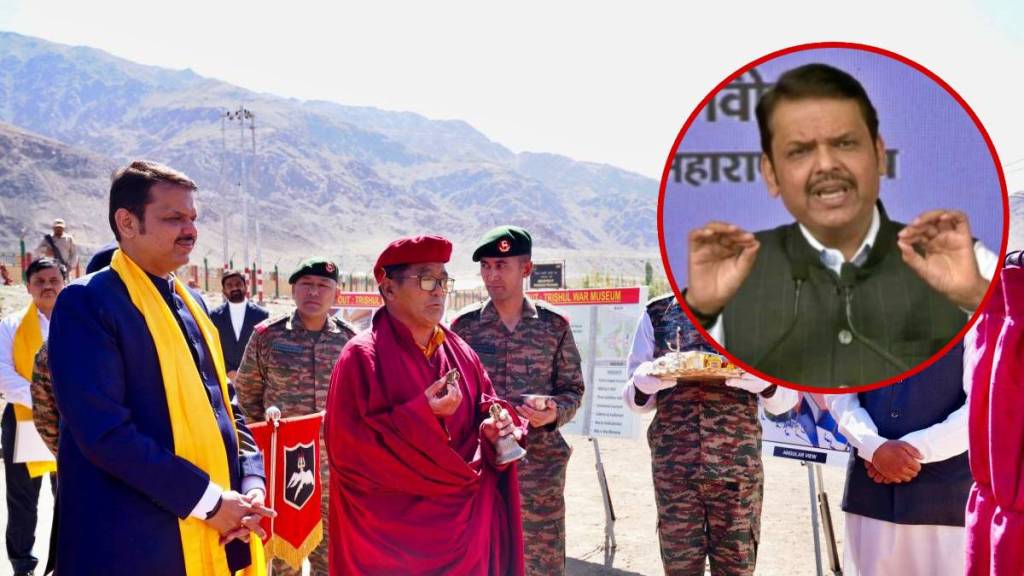 Devendra Fadnavis in Leh