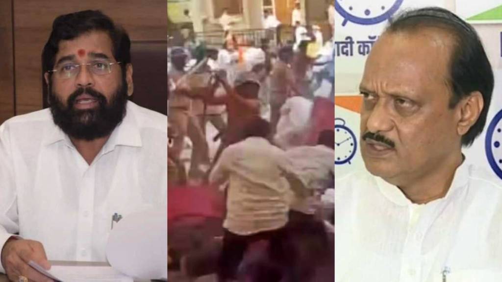 Eknath Shinde Jalna lathi charge Ajit Pawar