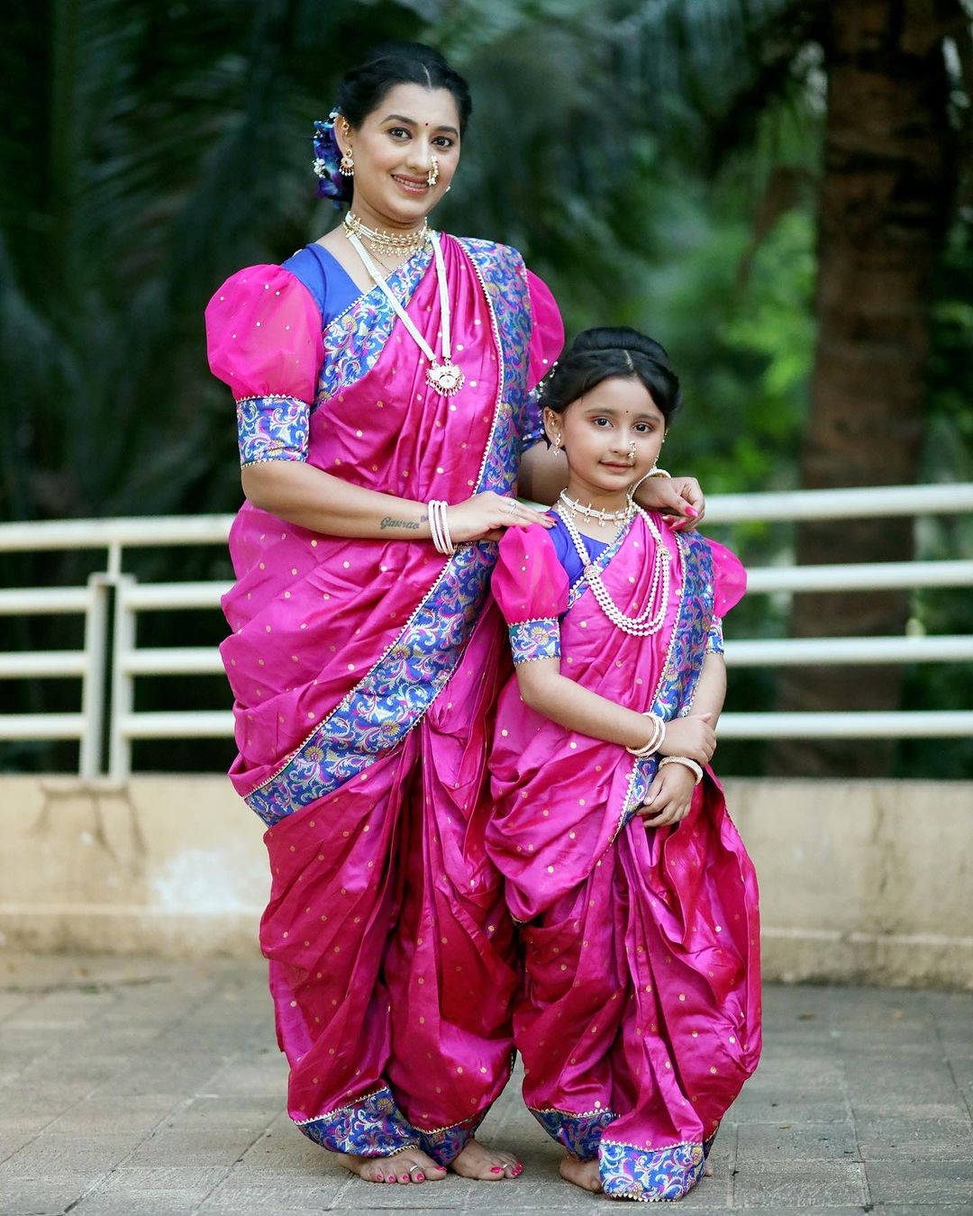 Myra Vaikul Shweta Vaikul Saree Twinning