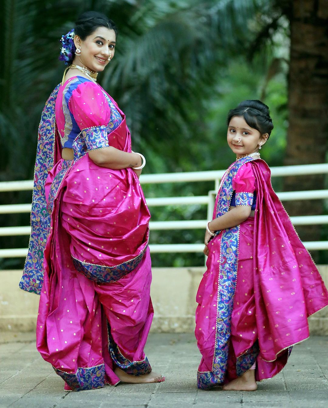 Myra Vaikul Shweta Vaikul Saree Twinning