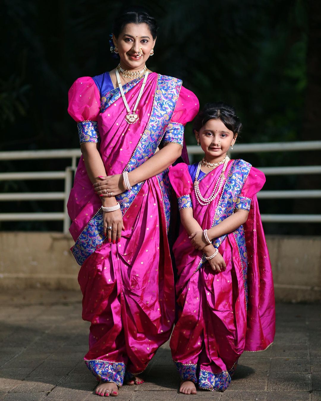 Myra Vaikul Shweta Vaikul Saree Twinning