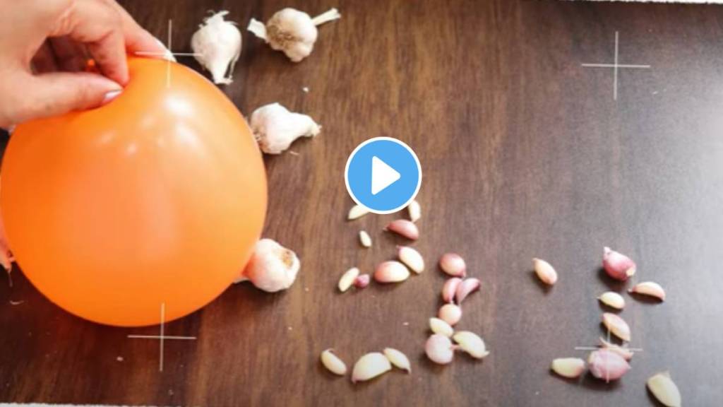 takau pasun tikau vastu kitchen tips how to peel garlic easily and fast balloon used for garlic peeling