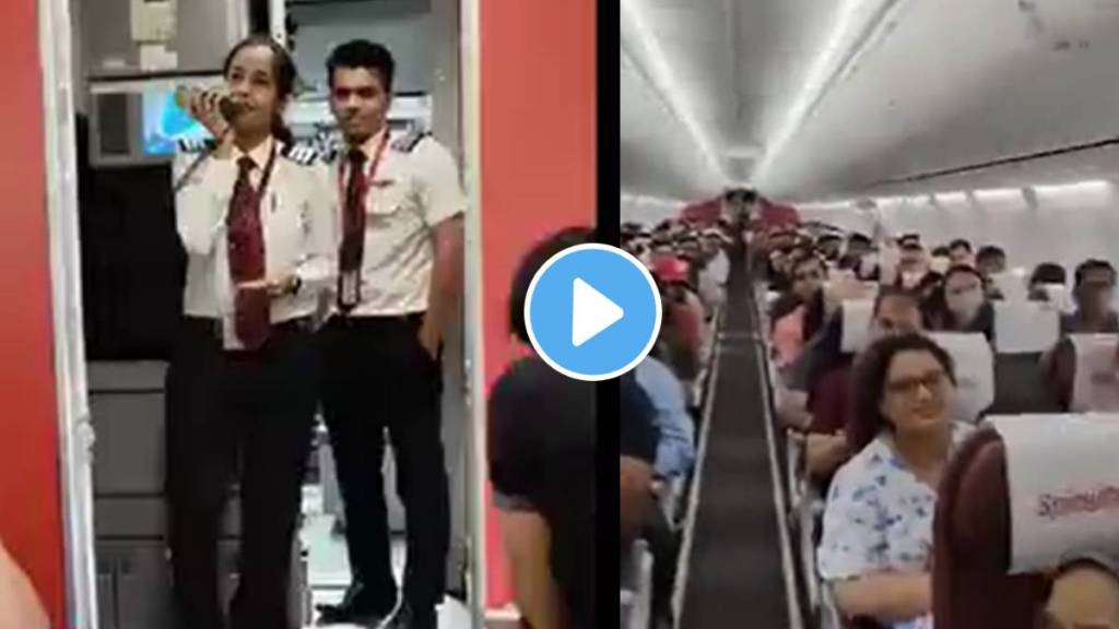 The pilot communicated with the passengers in Marathi language