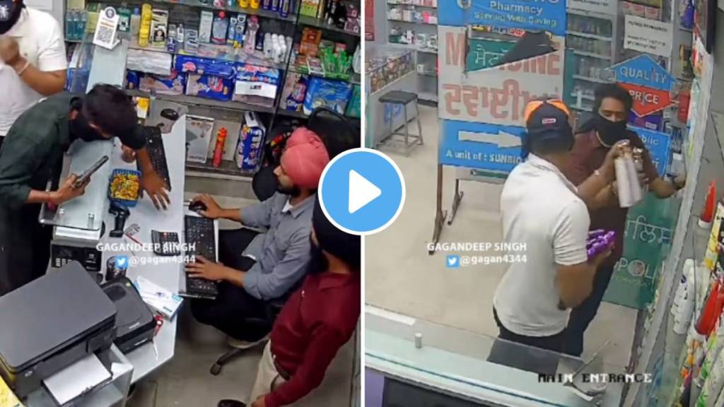 Thieves steal chocolates perfumes and face wash after stores dont have enough cash watch the incident captured on cctv video viral