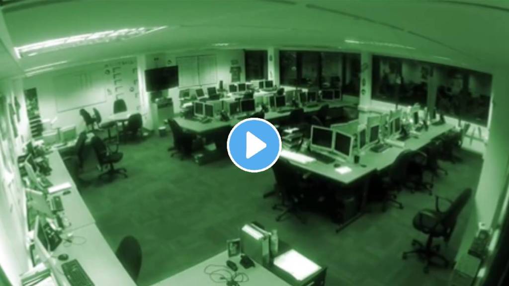 Scary! Paranormal activity in office caught on CCTV, is this ghost? – Watch viral Video