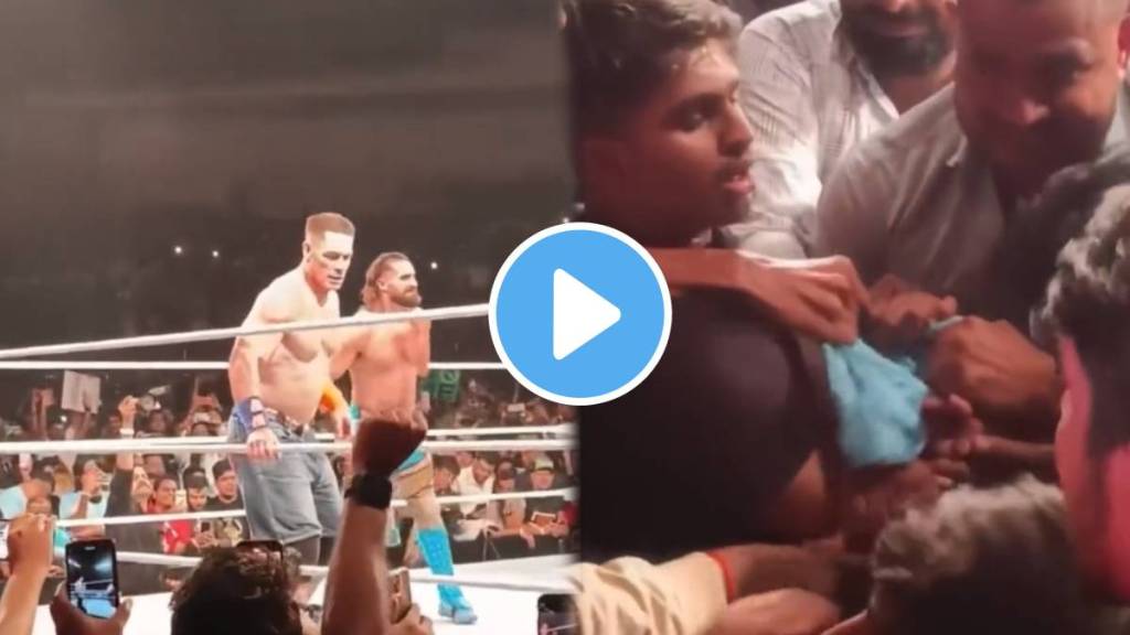 Indian fans fight for John Cena T-Shirt during WWE Hyderabad Superstar Spectacle video viral