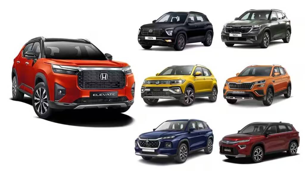 Honda Elevate vs creta, seltos grand vitara suv competition features price