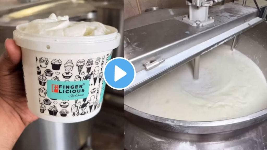 In viral video you can see how vanilla ice cream made in a factory