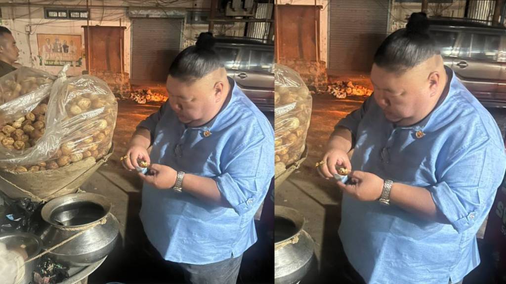 Nagaland Minister Temjen Imna Along enjoyed Panipuri