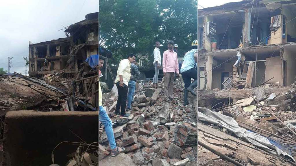 three story dangerous building collapsed in dombivli