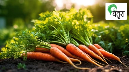 cultivation of carrots on terrace garden