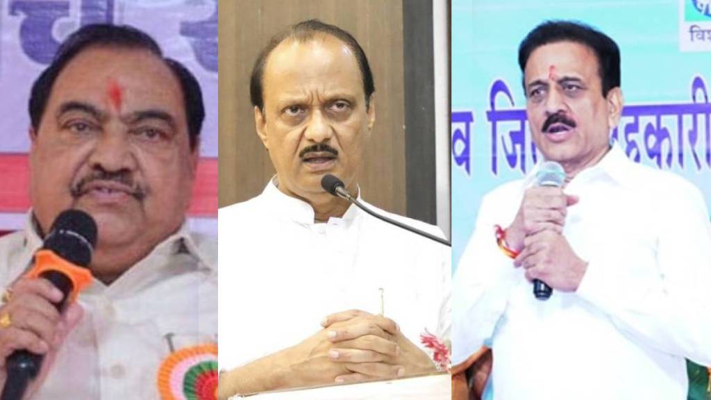 eknath khadse ajit pawar girish mahajan