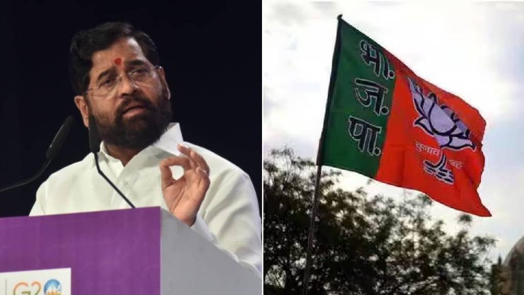 eknath shinde bjp flag