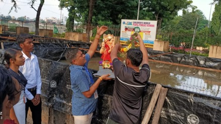 Visarjan one and a half lakhs Ganapati idols Nagpur