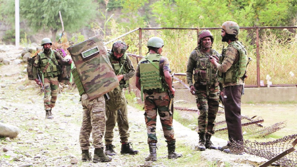 jawan in kashmir finds terrorist in forest