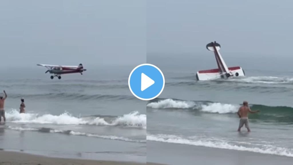 Plane crashes into sea video goes viral on social media Plane accident news