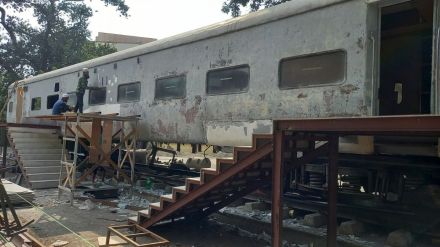 restaurant in a train compartment