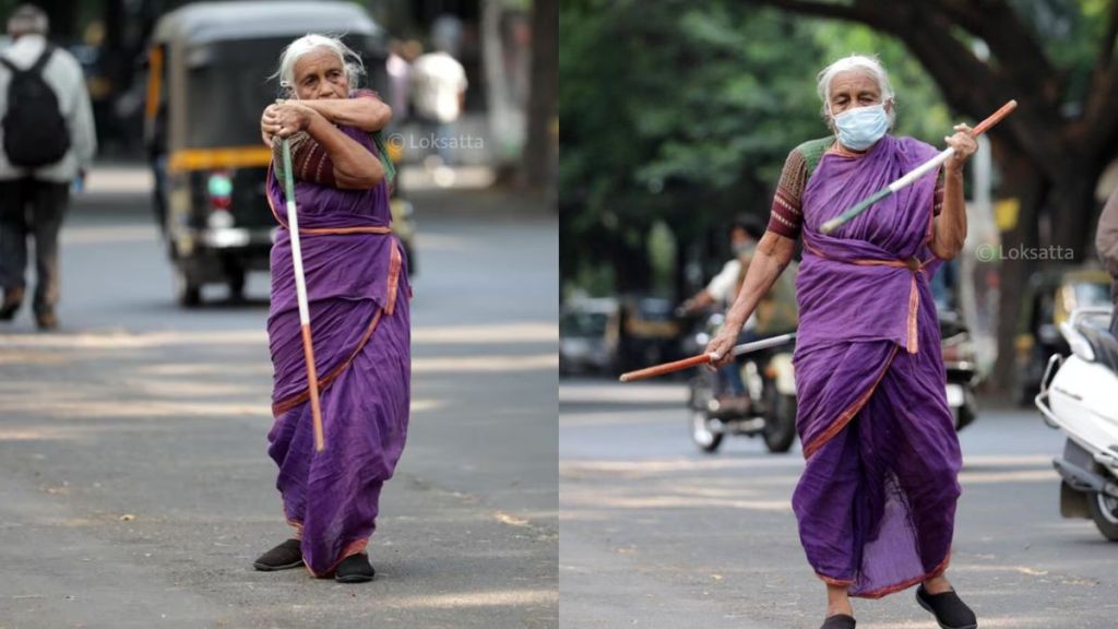 What Should we should learn form Pune Warrior aaji shantabai pawar who performing lathi kathi game even while having a leg fracture Viral on social media