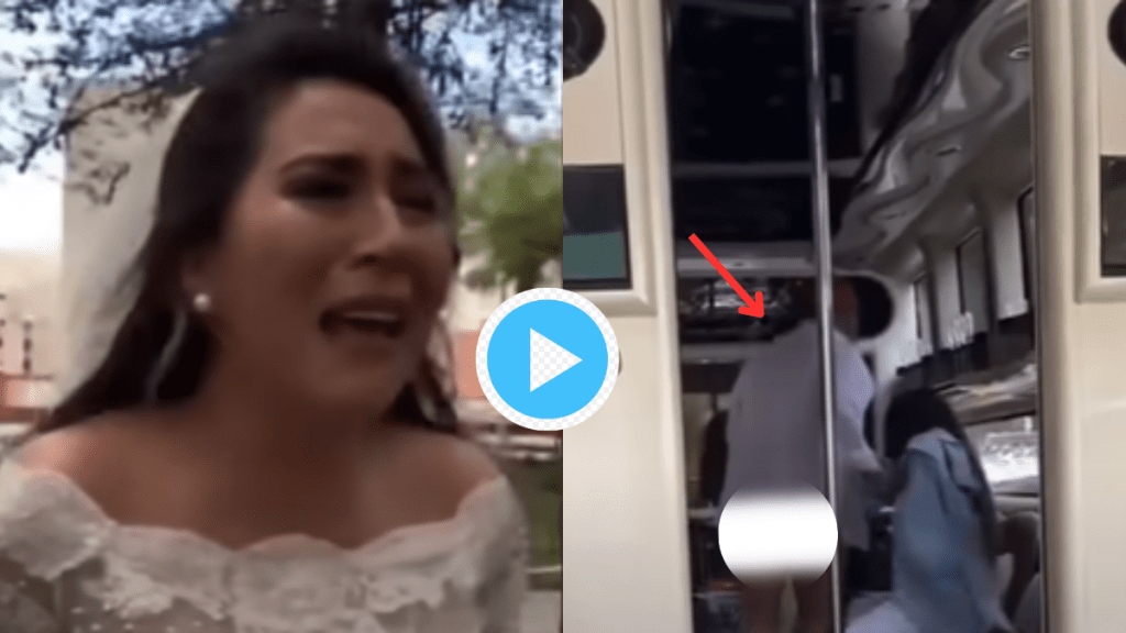 Bride caught groom cheating on their wedding day Finds him Without pants In Limo With Girl Cries With Panic Attack Video