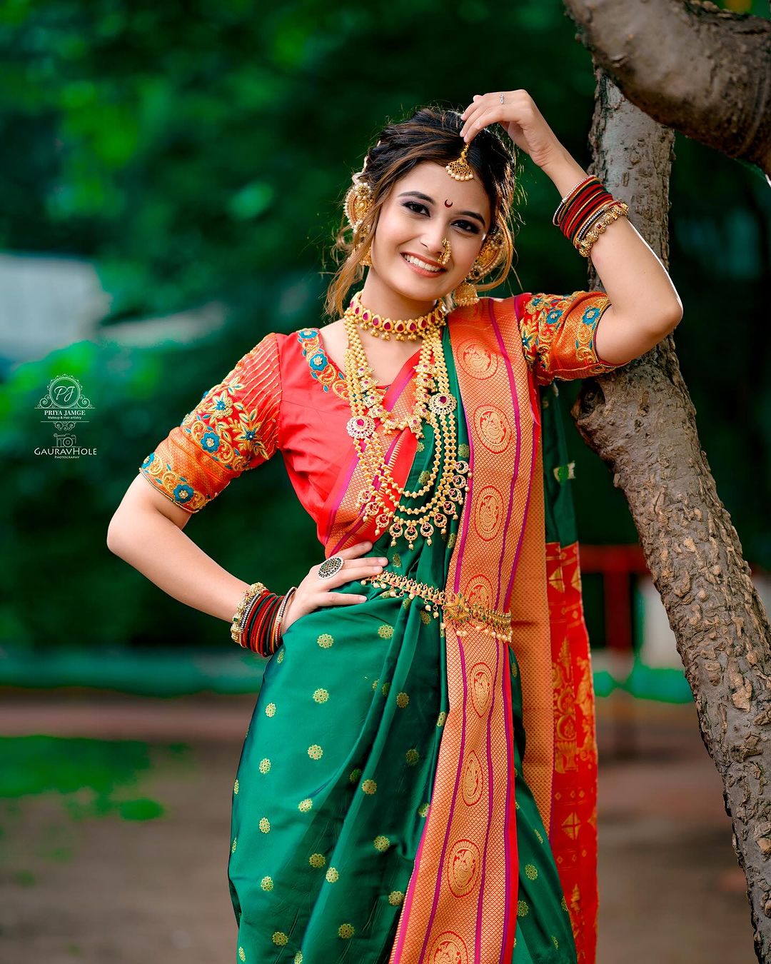 Lovely Nauvari Sarees On Maharashtrian Brides That We Loved! | Nauvari saree,  Designer saree blouse patterns, Beautiful indian brides