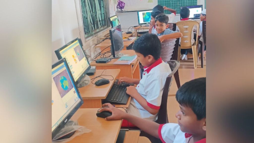 Coding classes in Pimpri Municipal School