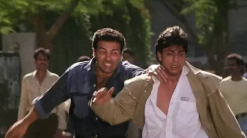 Sunny Deol and Shahrukh Khan 