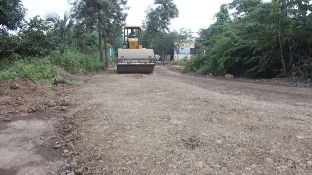 leveling of Govardhan to Mukt Vidyapeeth road