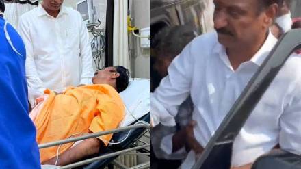 KCR Party MP Stabbed While Campaigning In Telangana,