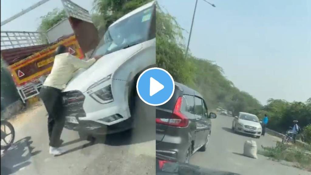 Man hit by car over property dispute, clings to bonnet for 3 kms in Delhi's Alipur video viral