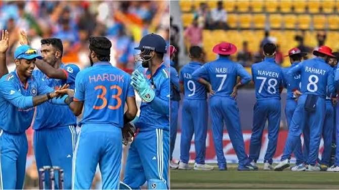  WC 2023 India vs Afghanistan Live Score in Marathi 