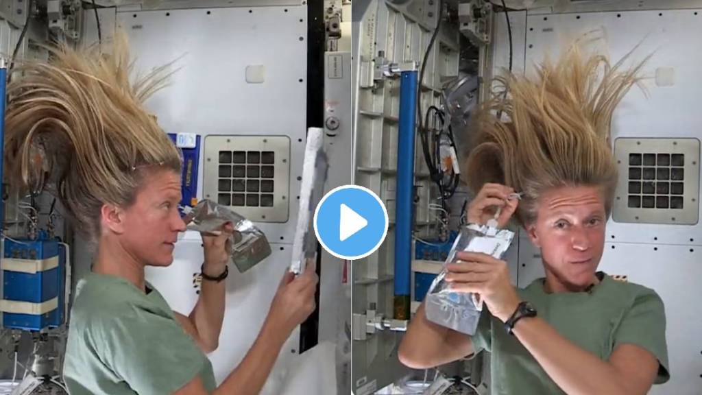 A female astronaut has shown in a video how to wash her hair in space viral asp-99A female astronaut has shown in a video how to wash her hair in space viral