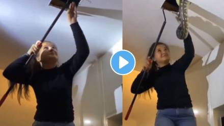 snake in home ceiling women rescue snakes video viral on social media trending news