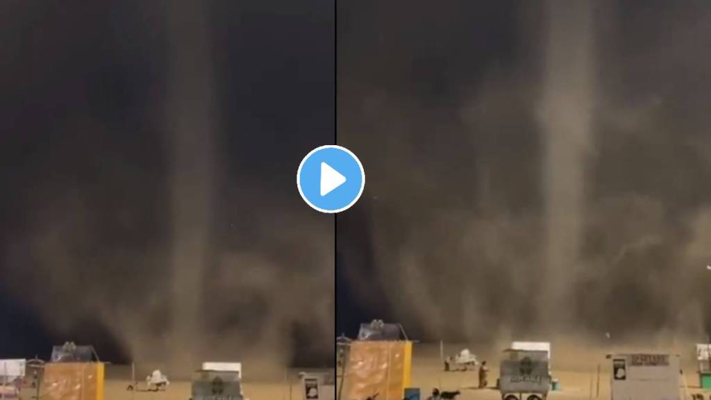 Video Of Scary 'Dust Devil’ Storm At Chennai’s Marina Beach Leaves Locals Stunned shocking viral video