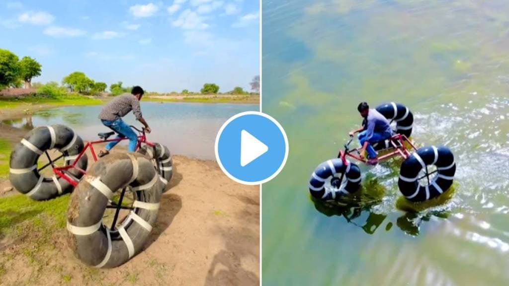 A young man built a bicycle that runs on water