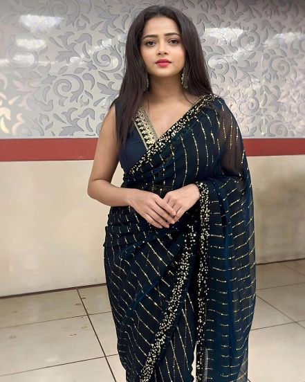 Shivali Parab Shimmery Saree