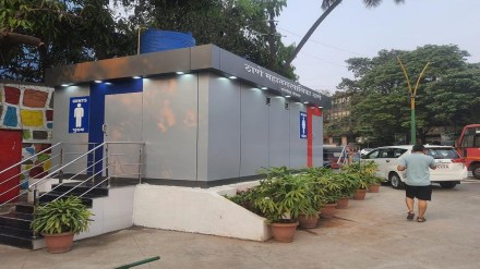 Container toilets in slums thane