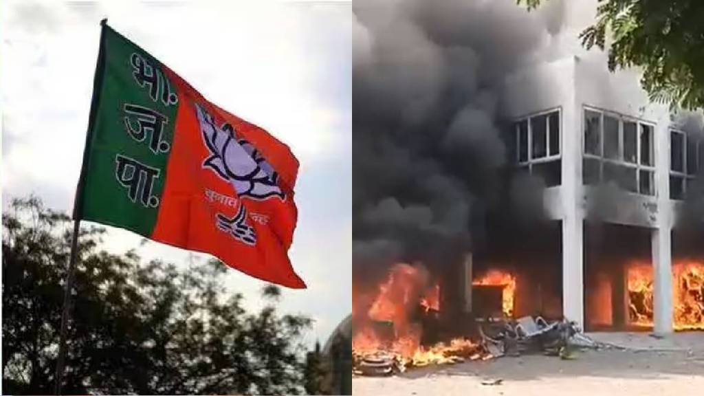 bjp prakash solanke residence in Beed has been attacked by Maratha reservation protestors