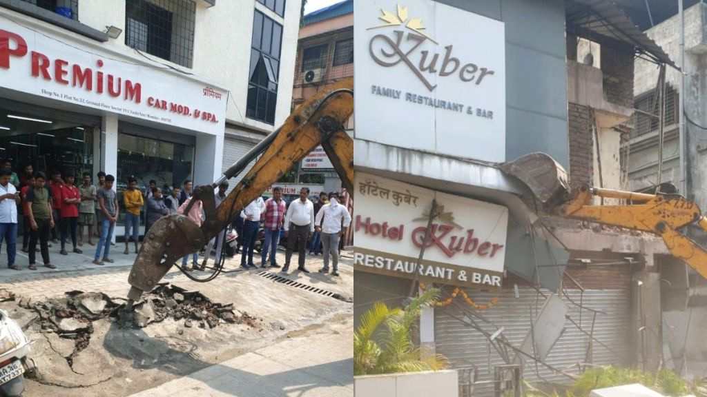 Municipal demolition action in Satra Plaza area